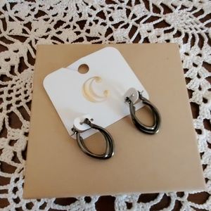 Charming Charlie Jewelry - Charming Charlie's Gunmetal oval earrings Charming Charlie Jewelry - Charming Charlie's Gunmetal oval earrings